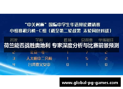荷兰能否战胜奥地利 专家深度分析与比赛前景预测